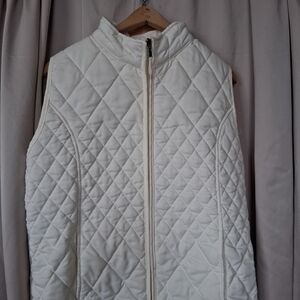 Elegant White Quilted Vest for Women